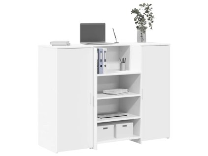 vidaXL Recepční stůl bílý 135x50x103,5 cm kompozitní dřevo