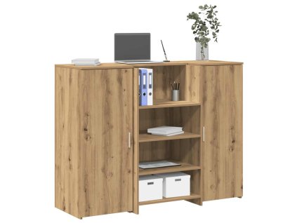 vidaXL Recepční stůl dub artisan 135x50x103,5 cm kompozitní dřevo
