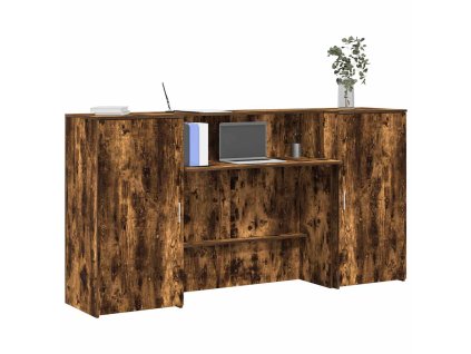 vidaXL Recepční stůl kouřový dub 200x50x103,5 cm kompozitní dřevo