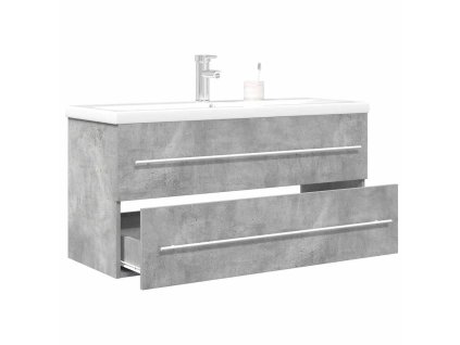 vidaXL 2dílný set koupelnového nábytku betonově šedý kompozitní dřevo