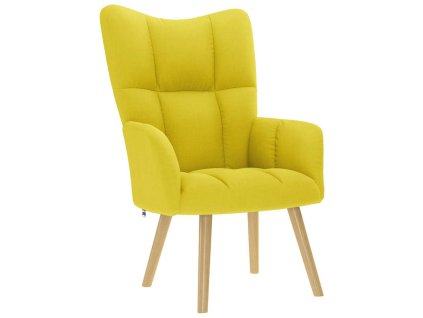 vidaXL Relaxační židle světle žlutá textil