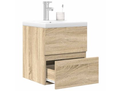 vidaXL 2dílný set koupelnového nábytku dub sonoma kompozitní dřevo