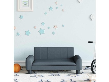 vidaXL Dětská pohovka tmavě šedá 70 x 45 x 30 cm textil