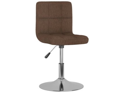 vidaXL Otočná jídelní židle hnědá textil