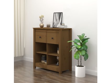 vidaXL Příborník medově hnědý 70 x 35 x 80 cm masivní borové dřevo