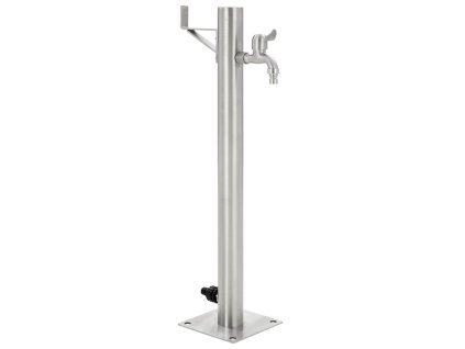 vidaXL Zahradní sloupek na vodu nerezová ocel kulatý 65 cm