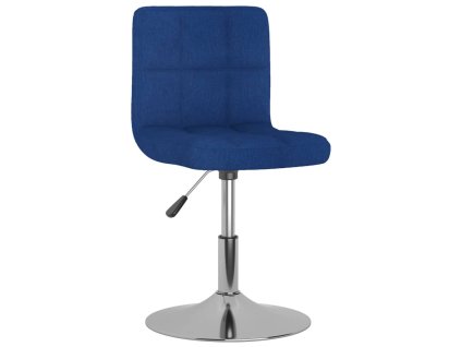 vidaXL Otočná jídelní židle modrá textil