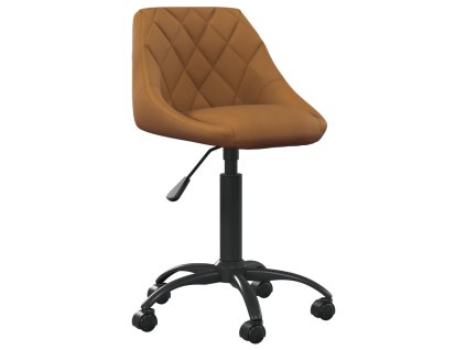vidaXL Kancelářská židle hnědá samet