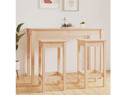 vidaXL Barové židle 2 ks 40 x 40 x 78 cm masivní borové dřevo