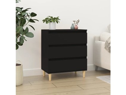 vidaXL Příborník černý 60 x 35 x 70 cm kompozitní dřevo