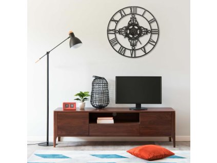 vidaXL Nástěnné hodiny stříbrné 78 cm kov
