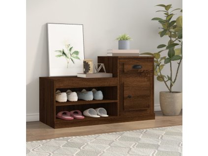vidaXL Botník hnědý dub 100 x 42 x 60 cm kompozitní dřevo