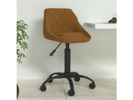 vidaXL Jídelní židle hnědá samet