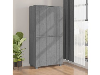 vidaXL Šatní skříň HAMAR tmavě šedá 89 x 50 x 180 cm masivní borovice