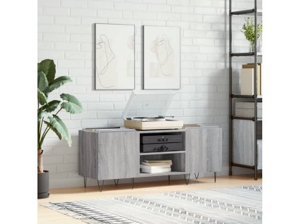 vidaXL Skříňka na LP desky šedá sonoma 121x38x48 cm kompozitní dřevo