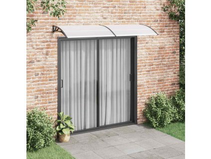 vidaXL Vchodová stříška černá a průhledná 240 x 75 cm polykarbonát