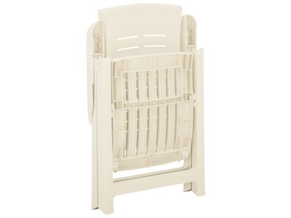 vidaXL Zahradní polohovací křesla 2 ks plast bílá