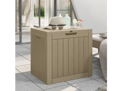 vidaXL Zahradní úložný box šedý 55,5 x 43 x 53 cm polypropylen