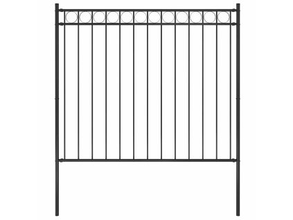 vidaXL Zahradní plot ocelový 1,81 x 1,5 m černý