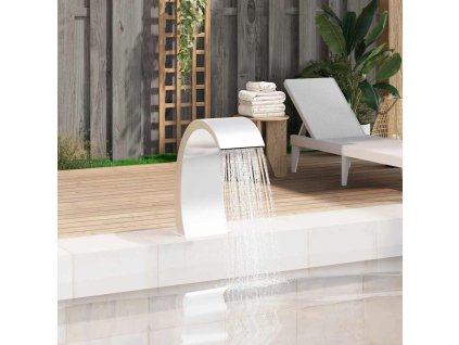 vidaXL Bazénová fontána 22 x 60 x 70 cm nerezová ocel 304