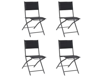vidaXL Skládací zahradní židle 4 ks ocel a textilen