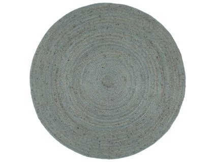 vidaXL Ručně vyrobený koberec juta kulatý 210 cm olivově zelený