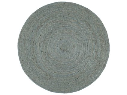 vidaXL Ručně vyrobený koberec juta kulatý 180 cm olivově zelený
