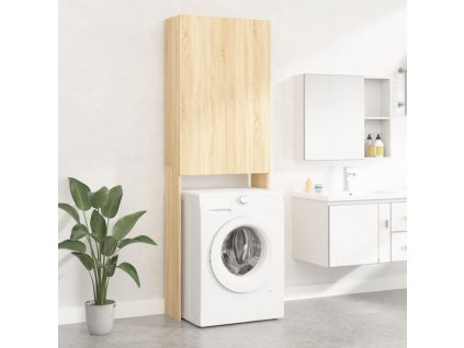 vidaXL Skříňka nad pračku dub sonoma 64 x 25,5 x 190 cm