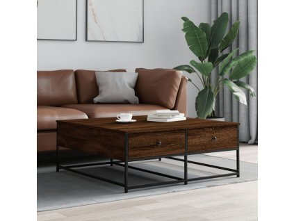 vidaXL Konferenční stolek hnědý dub 100 x 99 x 40 cm kompozitní dřevo