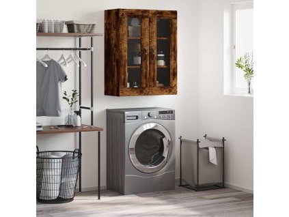 vidaXL Nástěnná skříňka kouřový dub 69,5 x 34 x 90 cm kompozitní dřevo