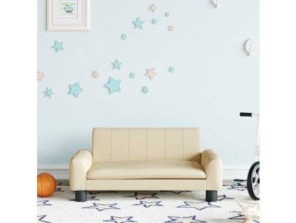 vidaXL Dětská pohovka krémová 70 x 45 x 30 cm textil