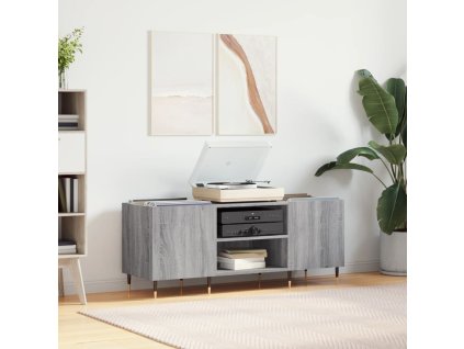 vidaXL Skříňka na LP desky šedá sonoma 121x38x48 cm kompozitní dřevo