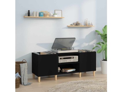 vidaXL Skříňka na LP desky černá 121 x 38 x 48 cm kompozitní dřevo
