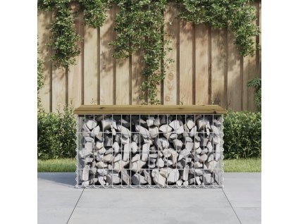 vidaXL Zahradní lavice gabionový design 83 x 44 x 42 cm borové dřevo