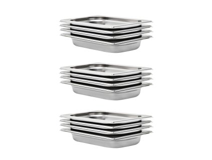 vidaXL Gastronádoby 12 ks GN 1/4 40 mm nerezová ocel