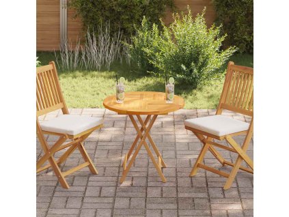 vidaXL Stolní deska masivní teakové dřevo kulatá 2,5 cm 70 cm