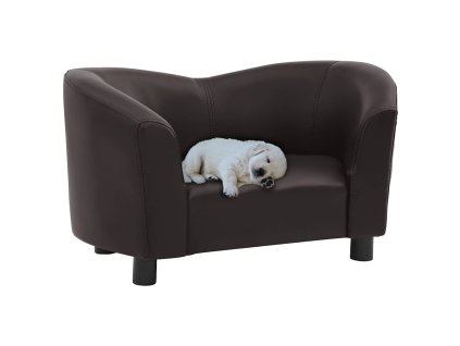 vidaXL Pohovka pro psy hnědá 67 x 41 x 39 cm umělá kůže