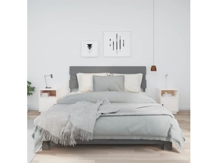 vidaXL Noční stolky 2 ks bílé 40 x 34 x 55 cm masivní borové dřevo
