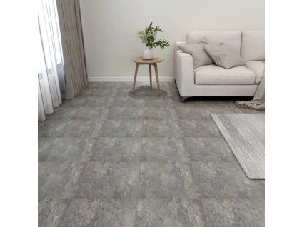 vidaXL Samolepicí podlahová krytina 55 ks PVC 5,11 m² šedá