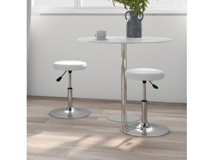 vidaXL Jídelní židle 2 ks bílé umělá kůže