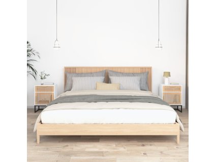 vidaXL Noční stolky 2 ks bílé 40x30x55,5 cm kompozitní dřevo a železo
