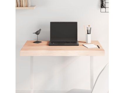 vidaXL Stolní deska 80x60x(2-6) cm neošetřený masivní dřevo živá hrana