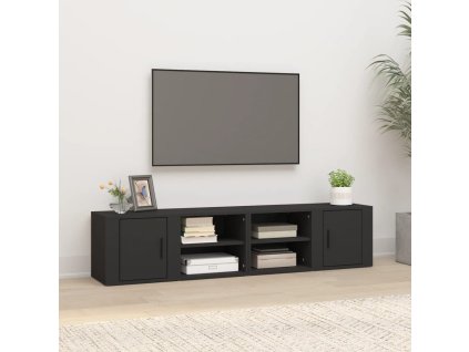 vidaXL TV skříňky 2 ks černé 80 x 31,5 x 36 cm kompozitní dřevo