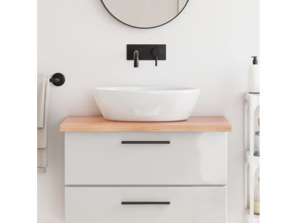 vidaXL Koupelnová deska hnědá 80x60x(2-4) cm ošetřený masivní dřevo