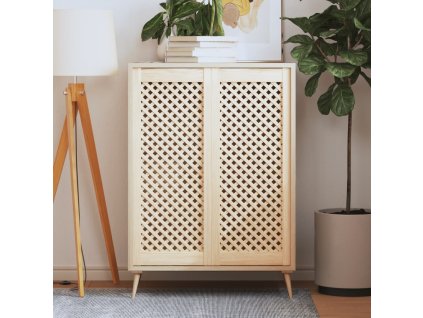 vidaXL Nábytková dvířka mřížkový design 2 ks 39,5 x 99 cm borovice