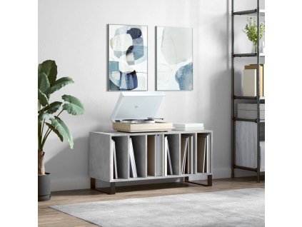 vidaXL Skříňka na LP desky betonově šedá 100x38x48 cm kompozitní dřevo