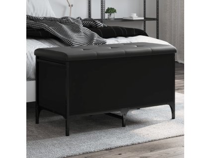 vidaXL Úložná lavice černá 82 x 42 x 45 cm kompozitní dřevo