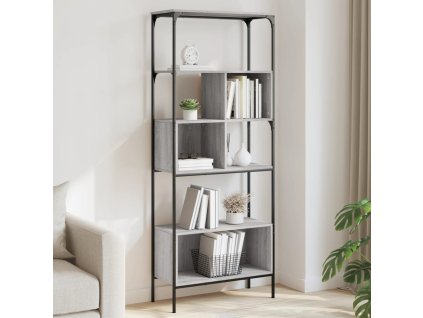 vidaXL Knihovna s 5 policemi šedá sonoma 76 x 33 x 188,5 cm kompozit
