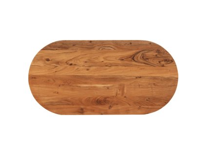 vidaXL Stolní deska 120 x 60 x 3,8 cm oválná masivní akáciové dřevo