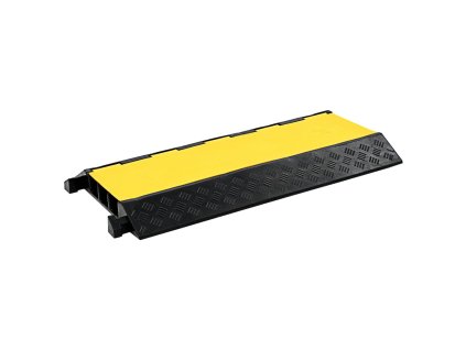 vidaXL Kabelový ochranný most 3 kanálky gumový 93 cm